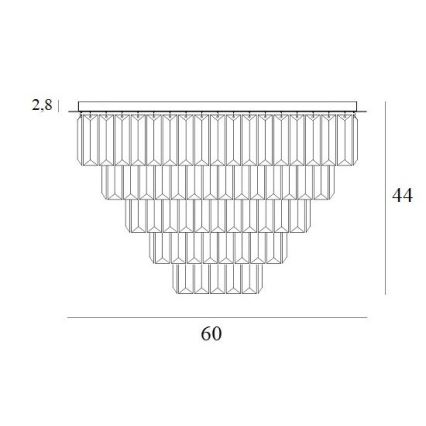MAXLIGHT C0206 - Taklampa MONACO 15xG9/40W/230V diameter 60 cm guld