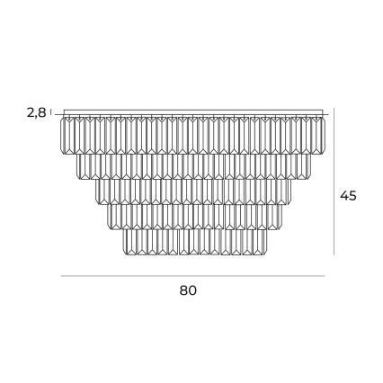 MAXLIGHT C0225 - Taklampa MONACO 16xG9/40W/230V diameter 80 cm skinande krom