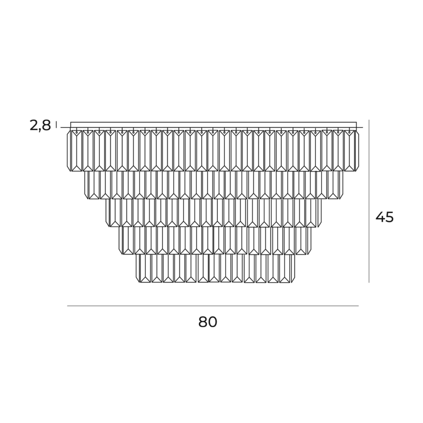 MAXLIGHT C0225 - Taklampa MONACO 16xG9/40W/230V diameter 80 cm skinande krom