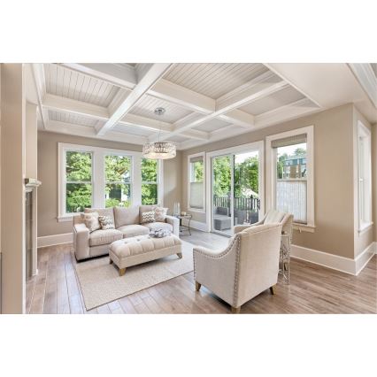 MAXLIGHT P0236 - Ljuskrona med textilsladd DIAMANTE 5xG9/42W/230V diameter 38 cm skinande krom