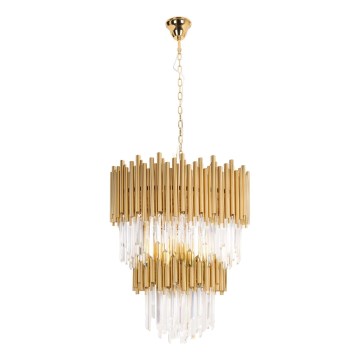 MAXLIGHT P0283 - Ljuskrona på kedja VOGUE 16xE14/40W/230V diameter 60 cm guld