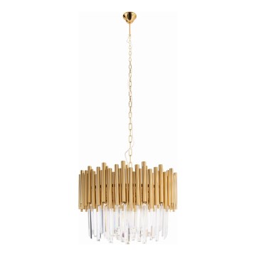 MAXLIGHT P0284 - Ljuskrona på kedja VOGUE 12xE14/40W/230V diameter 60 cm guld