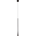 MAXLIGHT P0373 - LED ljuskrona med textilsladd KAFFE LED/7W/230V diameter 3 cm svart