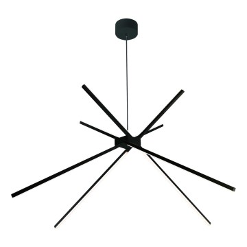 MAXLIGHT P0412 - LED ljuskrona med textilsladd SPINDEL LED/33W/230V svart