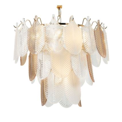 MAXLIGHT P0417 - Ljuskrona på kedja ARWENA 7xE14/40W/230V diameter 50 cm guld