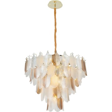 MAXLIGHT P0418 - Ljuskrona på kedja ARWENA 15xE14/40W/230V diameter 80 cm guld