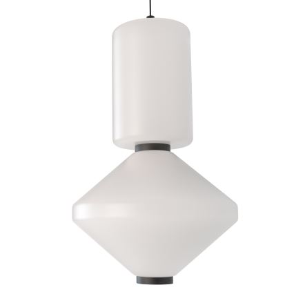 MAXLIGHT P0467 - LED ljuskrona med textilsladd AKIKO LED/16W/230V diameter 20 cm vit