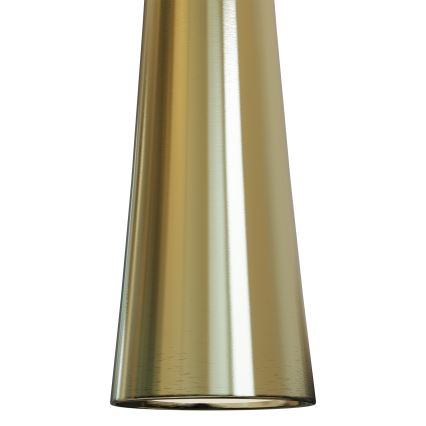 MAXLIGHT P0485 - LED ljuskrona med textilsladd KAFFE LED/7W/230V diameter 3 cm guld