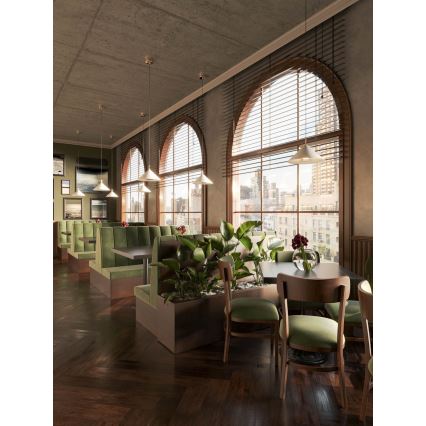 MAXLIGHT P0505 - LED ljuskrona med textilsladd VULCANO LED/5W/230V diameter 30,5 cm vit