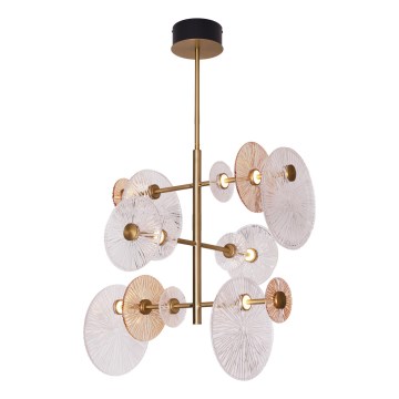 MAXLIGHT P0541 - LED pendelljuskrona ALLURE 14xLED/5W/230V diameter 60 cm guld