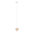 MAXLIGHT P0575 - LED ljuskrona med textilsladd PALLONCINI 2xLED/3W/230V diameter 12 cm beige