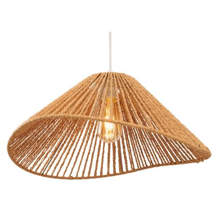 MAXLIGHT P0577 - Ljuskrona med textilsladd AMALFI 1xE27/15W/230V diameter 45 cm beige
