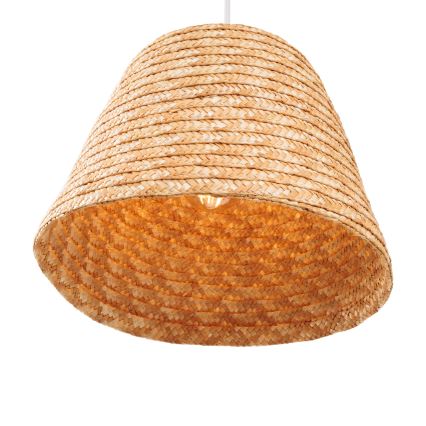 MAXLIGHT P0582 - Ljuskrona med textilsladd POT 1xE27/15W/230V diameter 30 cm beige