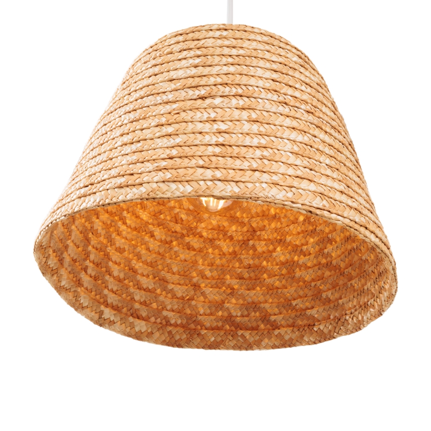 MAXLIGHT P0582 - Ljuskrona med textilsladd POT 1xE27/15W/230V diameter 30 cm beige