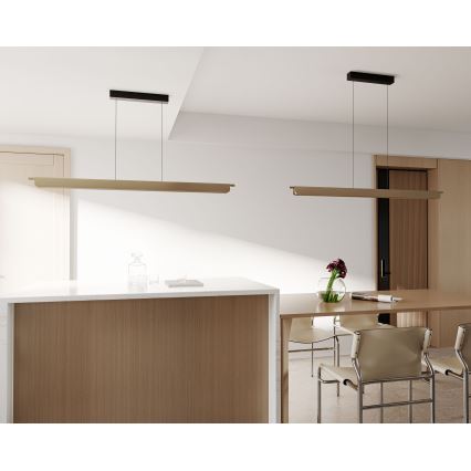 MAXLIGHT P0596 - JO-JO dimmbar LED-pendellampa med vajer LED/40W/230V 2700/4500/5500K guld