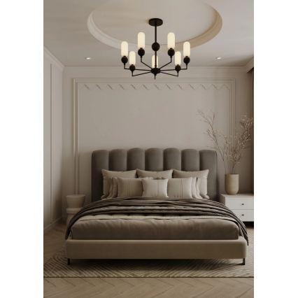 MAXLIGHT P0632 - Taklampa på stång NOVA 7xG9/7W/230V Ø 70 cm svart