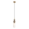 MAXLIGHT P0642 - Takpendel NOVA med kabel 1xG9/12W/230V Ø 12 cm, guldig
