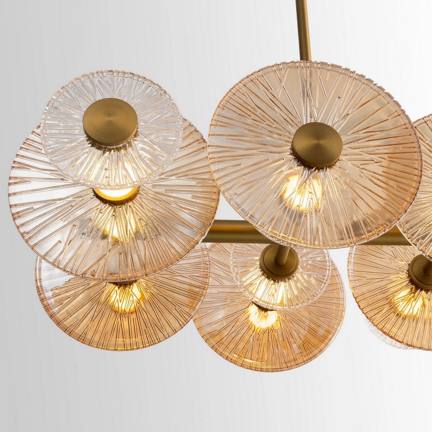 MAXLIGHT P0643 - LED-ljuskrona på stång ALLURE LED/51W/230V guld