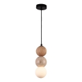 MAXLIGHT P0664 - Pendellampa ALICE med kabel 1xG9/7W/230V Ø 10 cm svart/beige