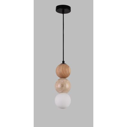 MAXLIGHT P0664 - Pendellampa ALICE med kabel 1xG9/7W/230V Ø 10 cm svart/beige