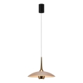 MAXLIGHT P0674 - LED pendellampa med sladd MANUKA LED/12W/230V Ø 28 cm guld/beige