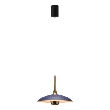 MAXLIGHT P0675 - LED-pendellampa på vajer MANUKA LED/12W/230V Ø 28 cm guld/blå
