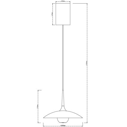 MAXLIGHT P0676 - Takpendel på kabel MANUKA LED/12W/230V Ø 28 cm guld/svart