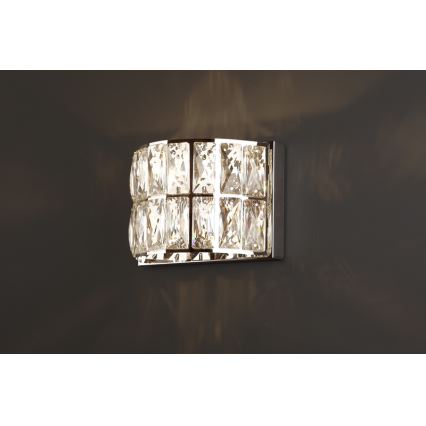 MAXLIGHT W0204 - Vägglampa DIAMANTE 1xG9/42W/230V skinande krom