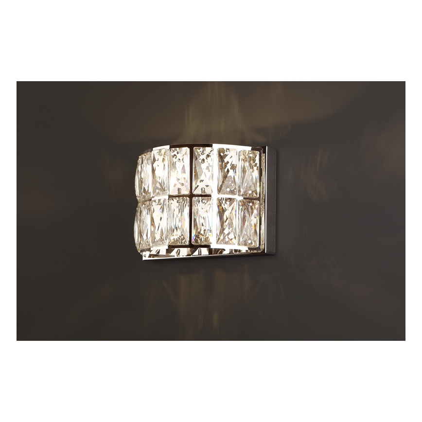 MAXLIGHT W0204 - Vägglampa DIAMANTE 1xG9/42W/230V skinande krom