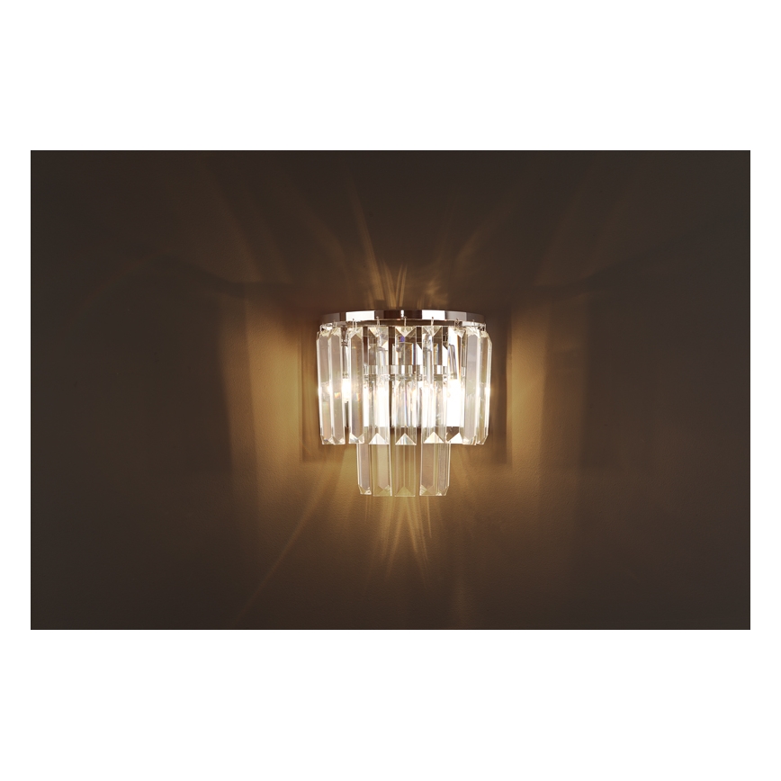 MAXLIGHT W0209 - Vägglampa MONACO 2xG9/40W/230V skinande krom