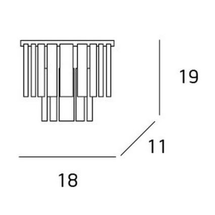 MAXLIGHT W0209 - Vägglampa MONACO 2xG9/40W/230V skinande krom