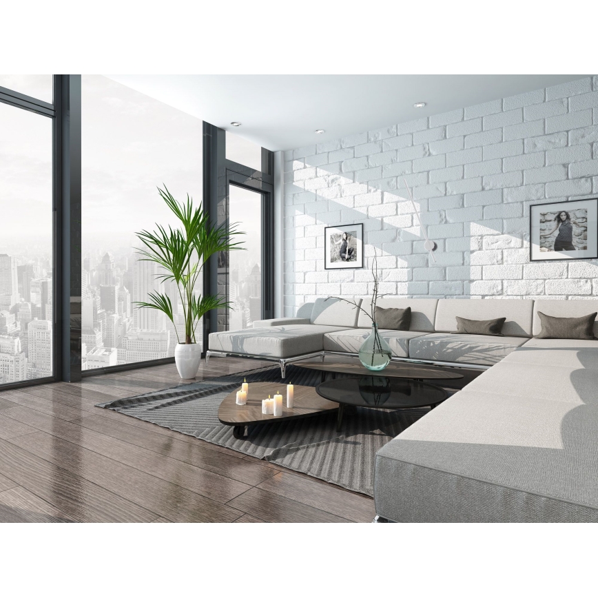 MAXLIGHT W0212 - LED vägglampa för utomhusbruk SPINDEL LED/8,4W/230V IP44 vit