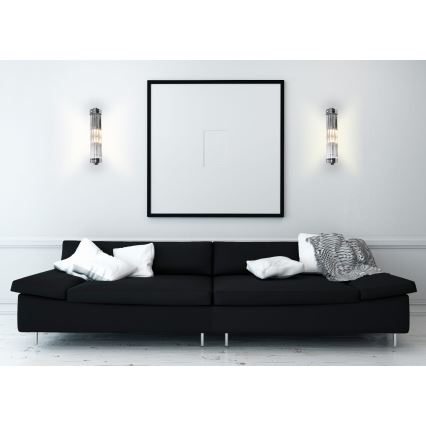 MAXLIGHT W0241 - Vägglampa FLORENCE 2xE14/40W/230V skinande krom