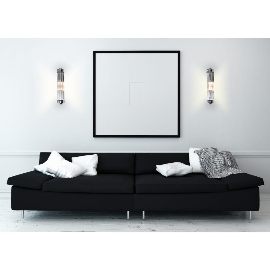 MAXLIGHT W0241 - Vägglampa FLORENCE 2xE14/40W/230V skinande krom