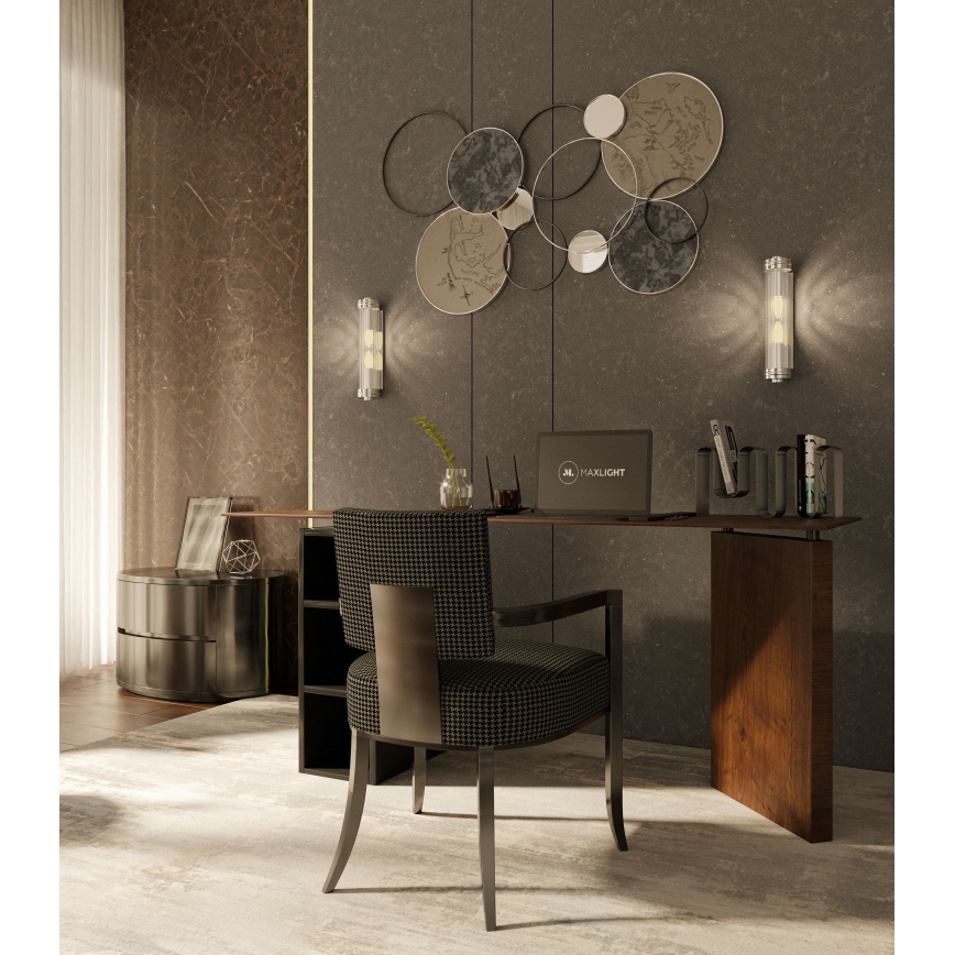 MAXLIGHT W0241 - Vägglampa FLORENCE 2xE14/40W/230V skinande krom