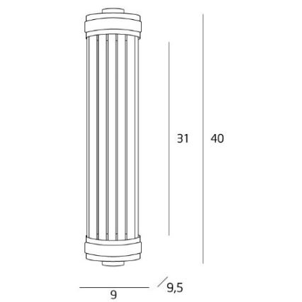 MAXLIGHT W0241 - Vägglampa FLORENCE 2xE14/40W/230V skinande krom