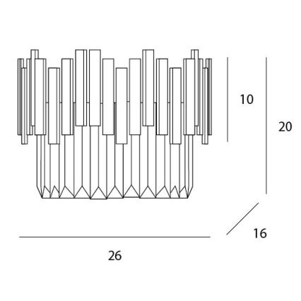 MAXLIGHT W0251 - Vägglampa TREND 3xG9/40W/230V guld