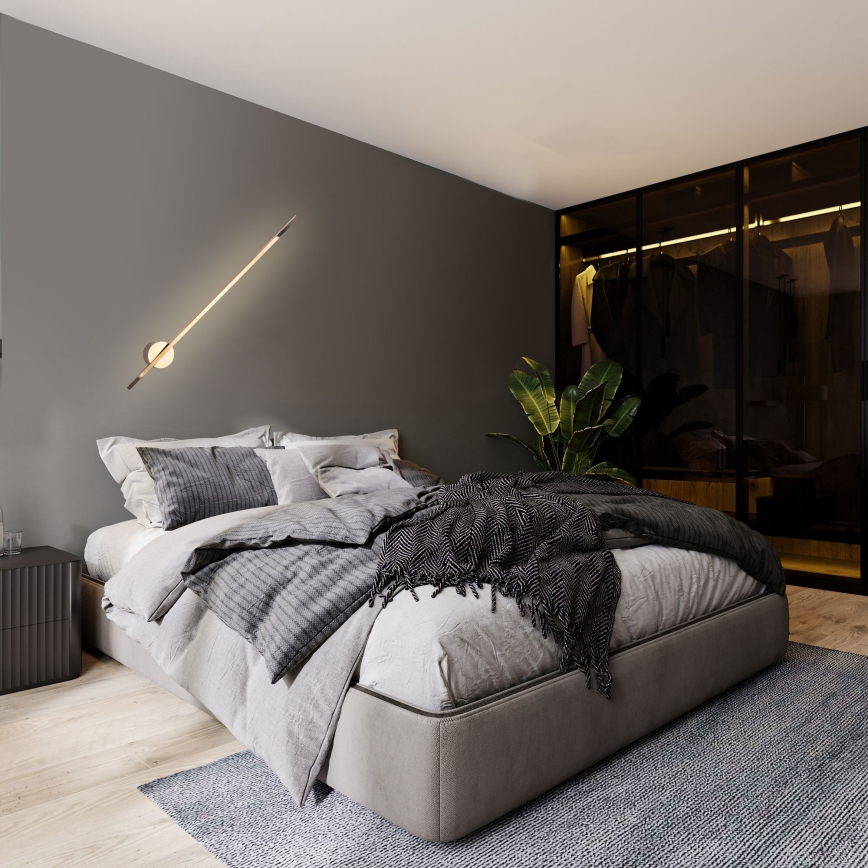 MAXLIGHT W0297 - LED vägglampa för utomhusbruk SPINDEL LED/8,4W/230V IP44 guld