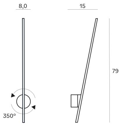 MAXLIGHT W0297 - LED vägglampa för utomhusbruk SPINDEL LED/8,4W/230V IP44 guld