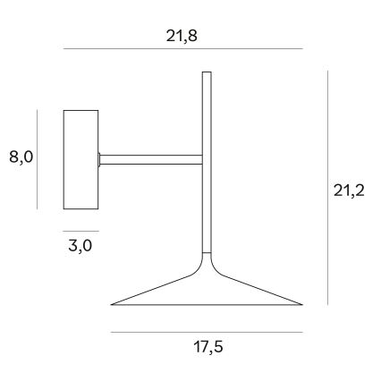 MAXLIGHT W0303 - LED vägglampa HANA LED/6W/230V svart