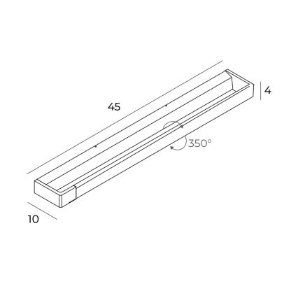 MAXLIGHT W0306 - LED Vägglampa för badrum FLINK LED/12W/230V 45 cm IP44 vit