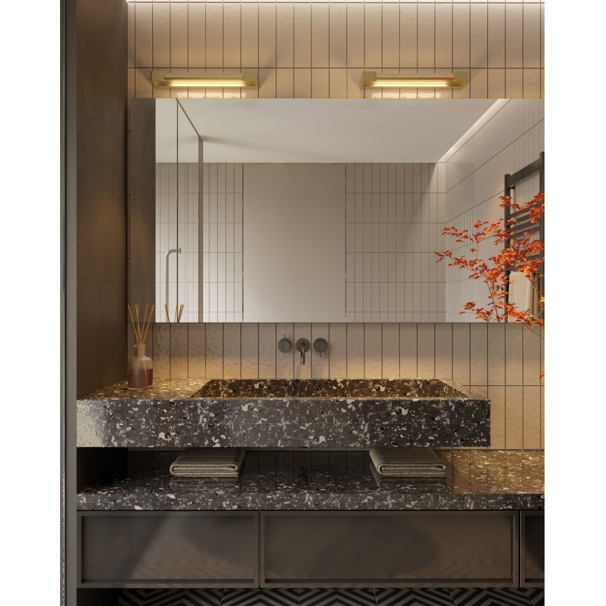 MAXLIGHT W0318 - LED Vägglampa för badrum FLINK LED/12W/230V 45 cm IP44 guld