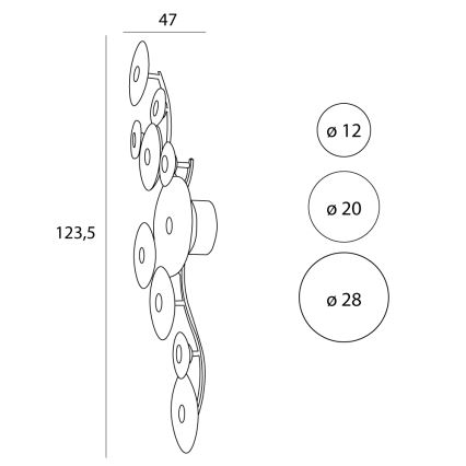 MAXLIGHT W0354 - LED väggbelysning ALLURE 10xLED/4,3W/230V guld