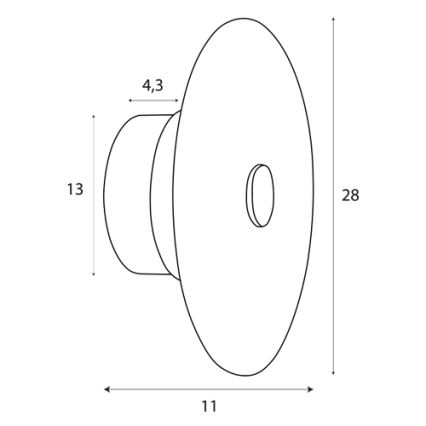 MAXLIGHT W0356 - LED väggbelysning ALLURE LED/5W/230V diameter 28 cm guld/genomskinlig