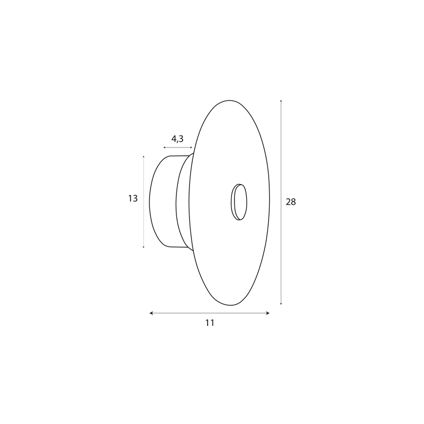 MAXLIGHT W0356 - LED väggbelysning ALLURE LED/5W/230V diameter 28 cm guld/genomskinlig