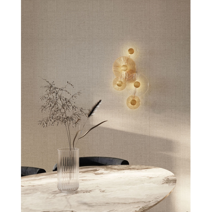 MAXLIGHT W0357 - LED väggbelysning ALLURE 5xLED/5W/230V guld