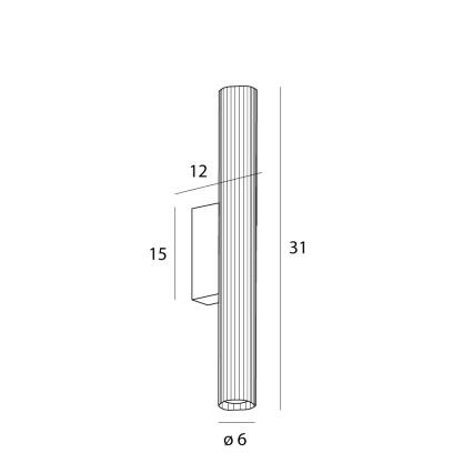 MAXLIGHT W0364 - LED Vägglampa för badrum FAYETTE LED/6W/230V 31 cm IP44 guld