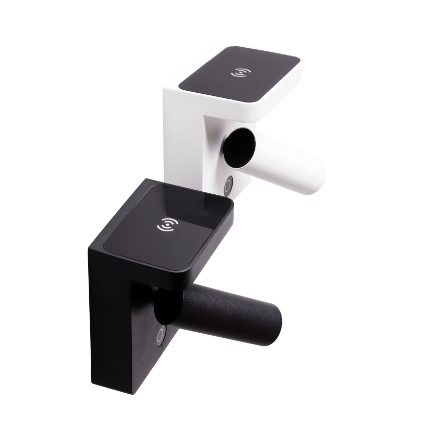 MAXLIGHT W0373 - LED väggspotlight med trådlös laddning LOFER LED/7W/230V vit