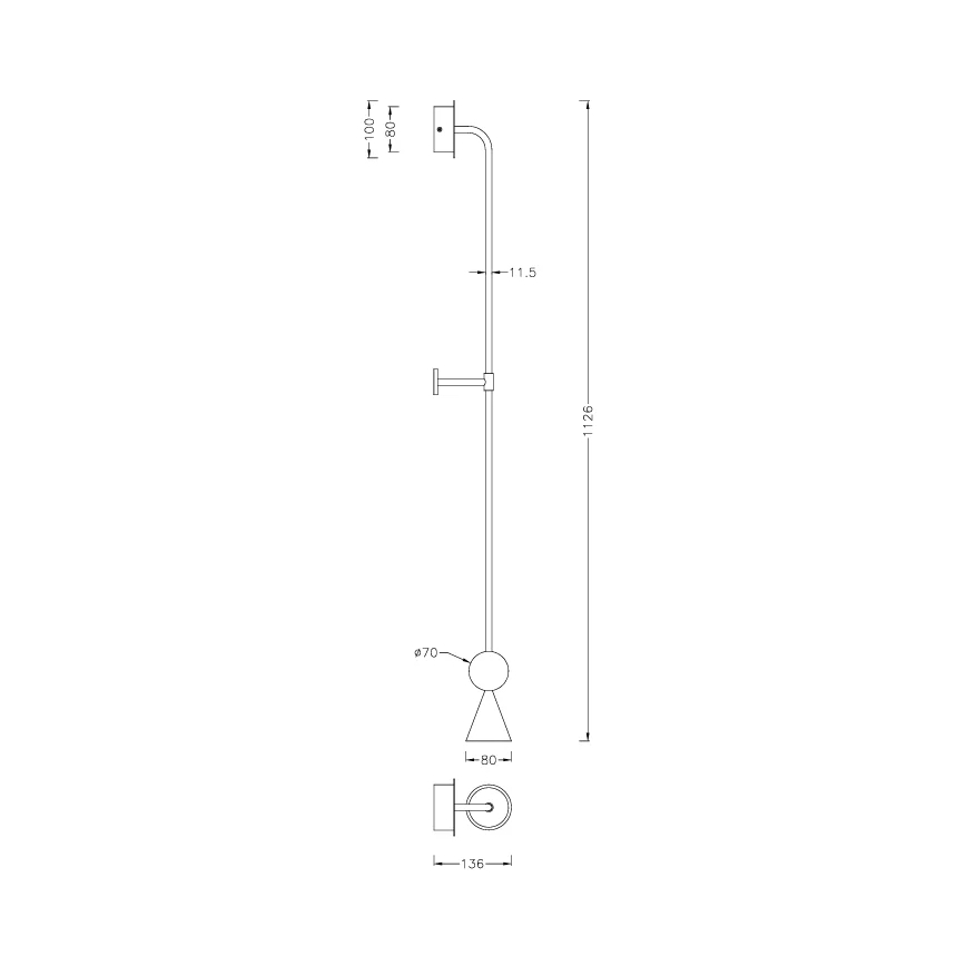 MAXLIGHT W0447 - LED-vägglampa BINGO LED/8W/230V CRI 92 svart/beige