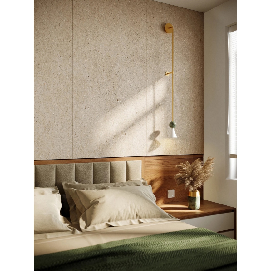 MAXLIGHT W0448 - LED-vägglampa BINGO LED/8W/230V CRI 92 guld/grön